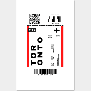 Toronto Boarding Pass Canada Destination Ticket Posters and Art